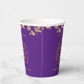 パープル&金ゴールドスクールカレッジ懇親会 紙コップ (右)