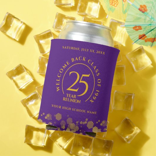 パープル&金ゴールドスクールカレッジ懇親会 缶クーラー (インサイチュ 夏)