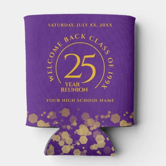 パープル&金ゴールドスクールカレッジ懇親会 缶クーラー (裏面)