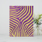 パープル&金ゴールドゼブラストライプパターンスクラップブック紙 (スタンド正面)
