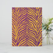 パープル&金ゴールドタイガーストライプパターンスクラップブック紙 (スタンド正面)