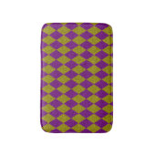 パープル&金ゴールドダイヤモンドグリッター バスマット (正面縦)