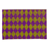 パープル&金ゴールドダイヤモンドグリッター 枕カバー (正面右)