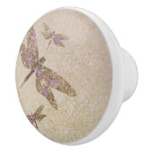 パープル&金ゴールドドラゴンフライドラゴンフライカスタムシック セラミックノブ (右)