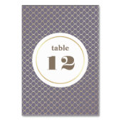 パープル |金ゴールドパターンテーブル番号カード テーブルナンバー (裏面)