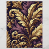 パープル&金ゴールドビクトリアンダマスクブック紙 (裏面)