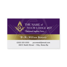 パープル&金ゴールドフリーメーソングランドロッジマソニック