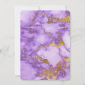 パープル&金ゴールドベビーシャワー招待状 招待状 (裏面)