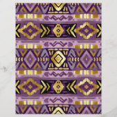 パープル&金ゴールドボホアステカジオパターンスクラップブック (正面)