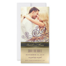 パープル&金ゴールドボホスパイラルドエレガントットシック写真