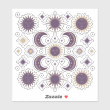 パープル&金ゴールドボーホサン&ムーンシアルスクラップブック