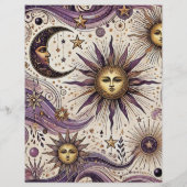 パープル&金ゴールドボーホシアルサン&ムーンスクラップブック (裏面)