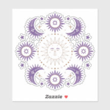 パープル&金ゴールドボーホシアルサン&ムーンスクラップブック