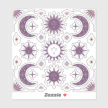 パープル&金ゴールドボーホムーン&サンシアルスクラップブック