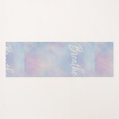 パープル&金ゴールドマーブルヨガマット – エレガント ヨガマット (裏面(横))