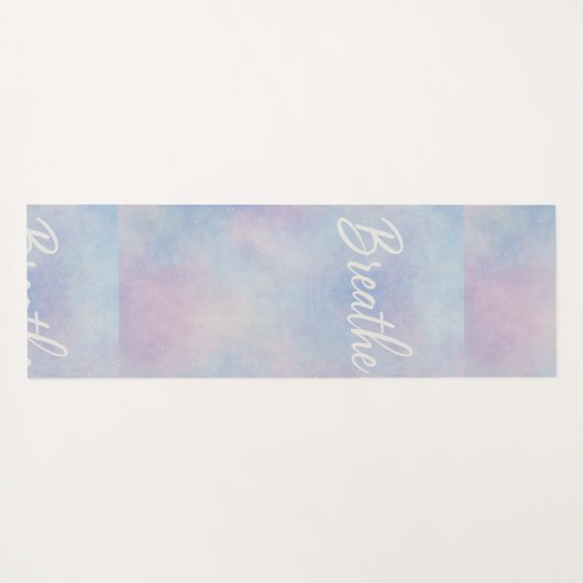 パープル&金ゴールドマーブルヨガマット – エレガント ヨガマット (裏面(横))