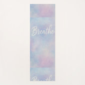 パープル&金ゴールドマーブルヨガマット – エレガント ヨガマット (正面)