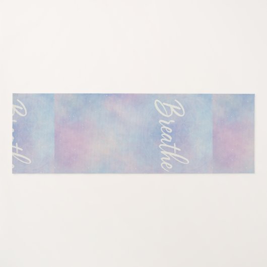 パープル&金ゴールドマーブルヨガマット – エレガント ヨガマット (正面(横))