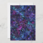 パープル&金ゴールドミッドナイトクリスタル銀河系キンセアニェラ 招待状 (裏面)