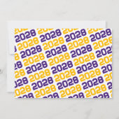 パープル&金ゴールドモダン卒業写真招待状 招待状 (裏面)