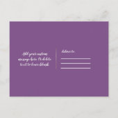 パープル&金ゴールドモロッコベリー踊りダンスパーティー インビテーションポストカード (裏面)