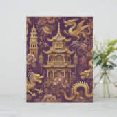 パープル&金ゴールドヴィンテージチノイスリースクラップブック紙 (スタンド正面)