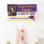 パープル&金ゴールド卒業 横断幕 (インサイチュ)