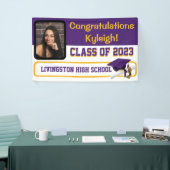 パープル&金ゴールド卒業 横断幕 (トレードショー)