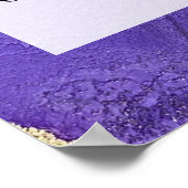 パープル&金ゴールド抽象芸術アルコールインクフルードアートDIY ポスター (角)