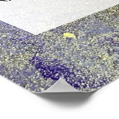 パープル&金ゴールド抽象芸術アルコールインクフルードアートDIY ポスター (角)