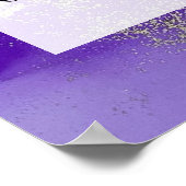 パープル&金ゴールド抽象芸術アルコールインクフルードアートDIY ポスター (角)