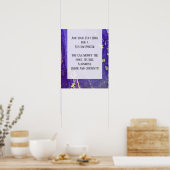 パープル&金ゴールド抽象芸術アルコールインクフルードアートDIY ポスター (キッチン)