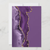 パープル&金ゴールド書道結婚式招待状 招待状 (裏面)