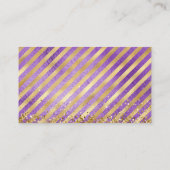 パープル&金ゴールド清掃員メイドハウスキーパークリーニング 名刺 (裏面)