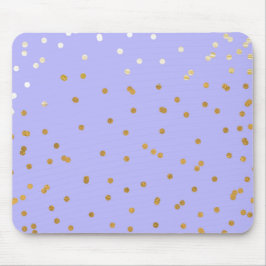 パープル&金ゴールド紙吹雪ドモダンットグラモールグラム マウスパッド