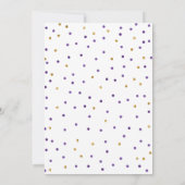 パープル&金ゴールド紙吹雪ナース卒業招待状 招待状 (裏面)