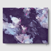 パープル&金ゴールド絵を描抽象芸術キンセアニェラ ゲストブック (裏面)