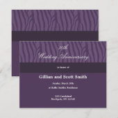 パープル 50周年 結婚記念日 招待状 (正面/裏面)
