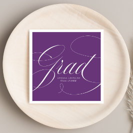 パープル | Eloquence卒業 スタンダードカクテルナプキン