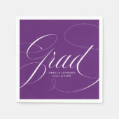 パープル | Eloquence卒業 スタンダードカクテルナプキン (正面)