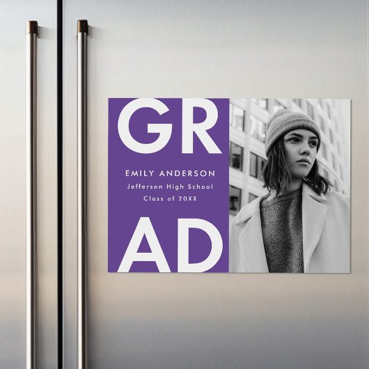 パープル | Gradはっきりした Photo Sgaration発表 マグネット招待状