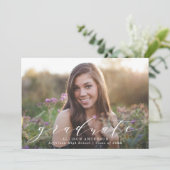 パープル | Sweet Script Photo卒業パーティー 招待状 (スタンド正面)