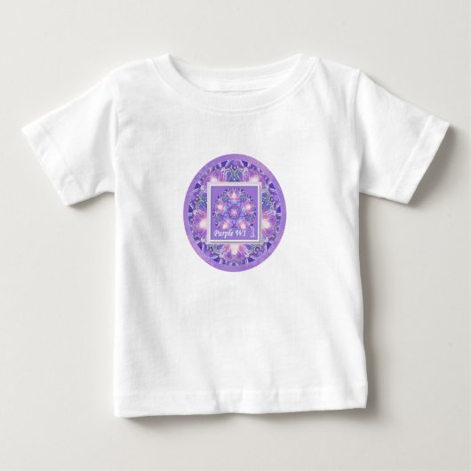 パープル W1 ベビーTシャツ (正面)