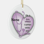 パープルCNAナース セラミックオーナメント (右)