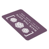 パープルD20サイコロゲーマー日付磁石を保存 マグネット (右側)