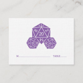 パープルD20サイコロ結婚ズ座席表 プレイスカード