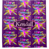 パープルIは体操のシャワーカーカスタムテンが大好き シャワーカーテン (正面)