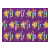 パープルIは体操テーブルクロスのカバーが大好き テーブルクロス (正面(横))