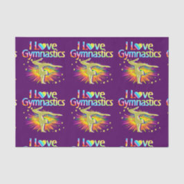 パープルI愛する体操ティッシュペーパー 薄葉紙