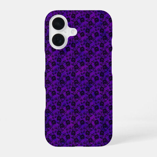 パープルiPhoneケース iPhone 16ケース (裏面)